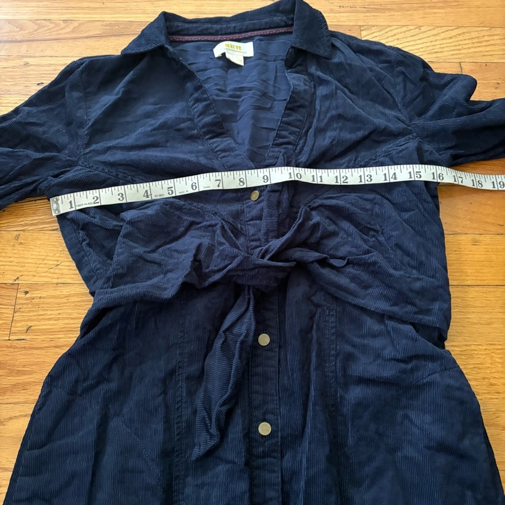 Anthropologie Navy Blue Shirt Dress - Picture 4 of 9